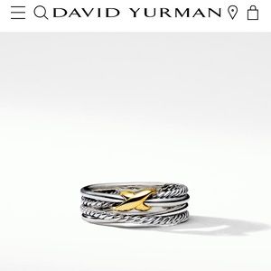 David Yurman X Crossover Ring with 18K gold Size 5